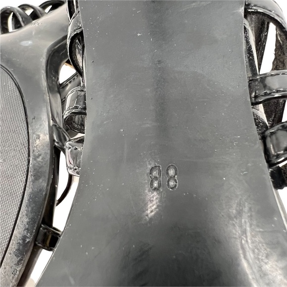 Lauren Ralph Lauren Black Patent Ankle Strap Heels Size 8 Women’s - Picture 4 of 8